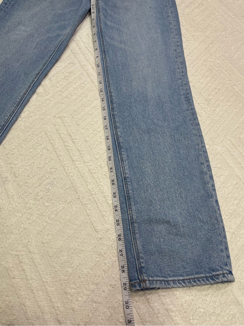 American Eagle Super High-Rise Straight Jeans Light Wash Stretch Size 0 - Picture 14 of 15